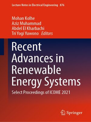 cover image of Recent Advances in Renewable Energy Systems